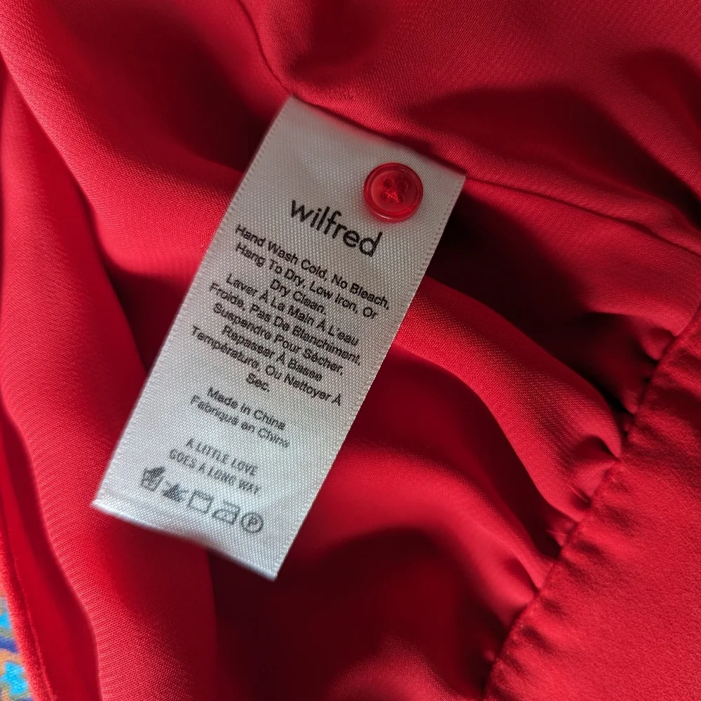 Wilfred | Aritzia Red Patrice Halter Top, Tie Back, Size XS - Picture 6 of 10